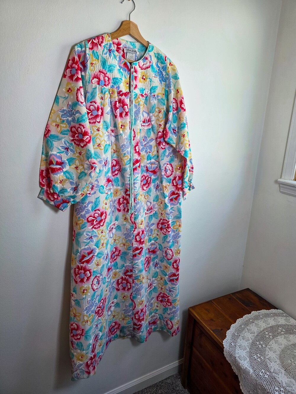Vintage Anne Leslie Floral Cottagecore Grannycore Housecoat